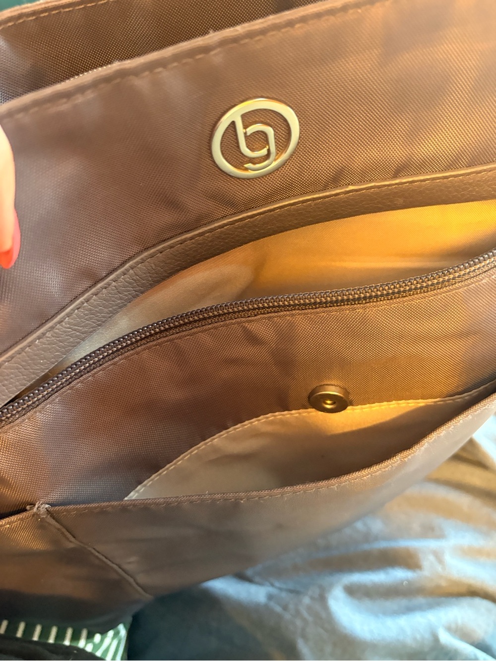 Baggalini Grey Nylon Tote - Picture 3 of 7